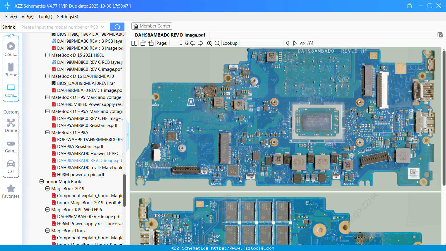 Laptop HUAWEI DAH98AMBAD0 REV D Image